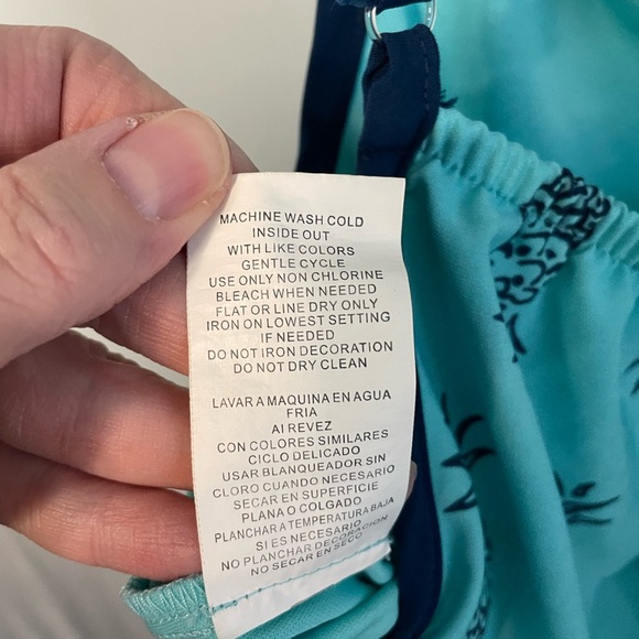 Girls My Michelle Romper‎ Teal pineapple size Large - Picture 10 of 11